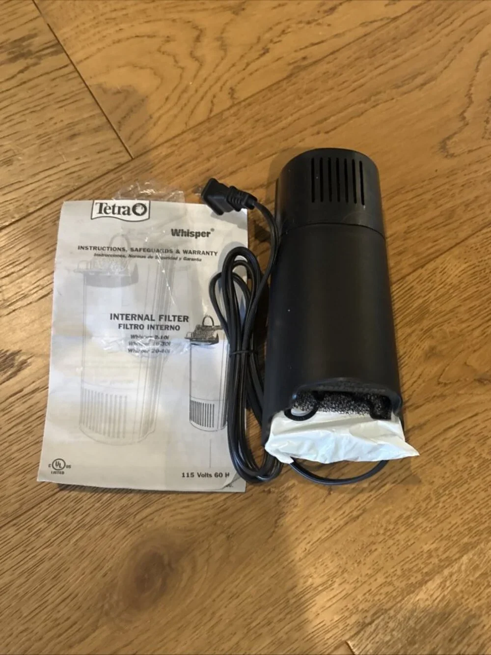 TETRA Whisper 2-10i Internal Power Filter for a 10 Gallon Aquarium New No Box